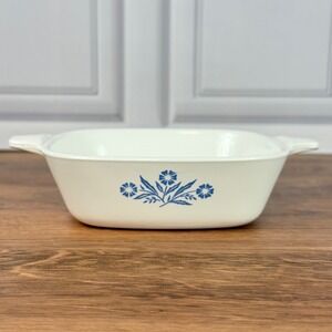 Vintage CorningWear Blue Cornflower P41 Petite Pan Casserole Dish Blue Stamp EUC